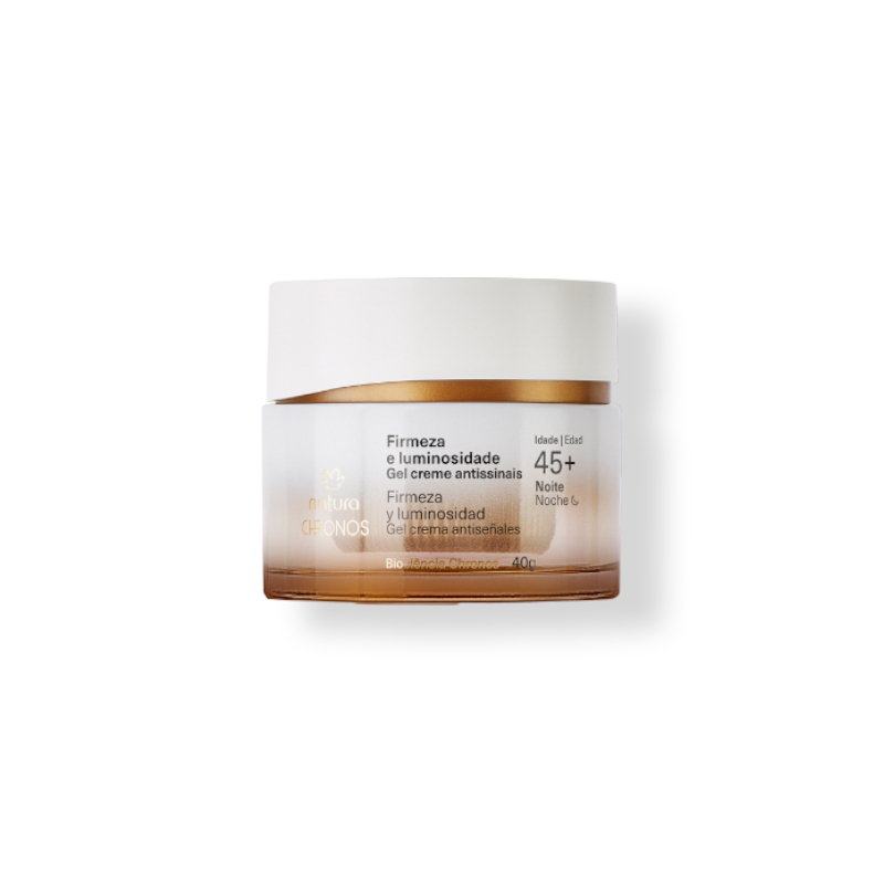 Gel crema antiseñales​ firmeza y luminosidad 45+ noche Chronos 40g