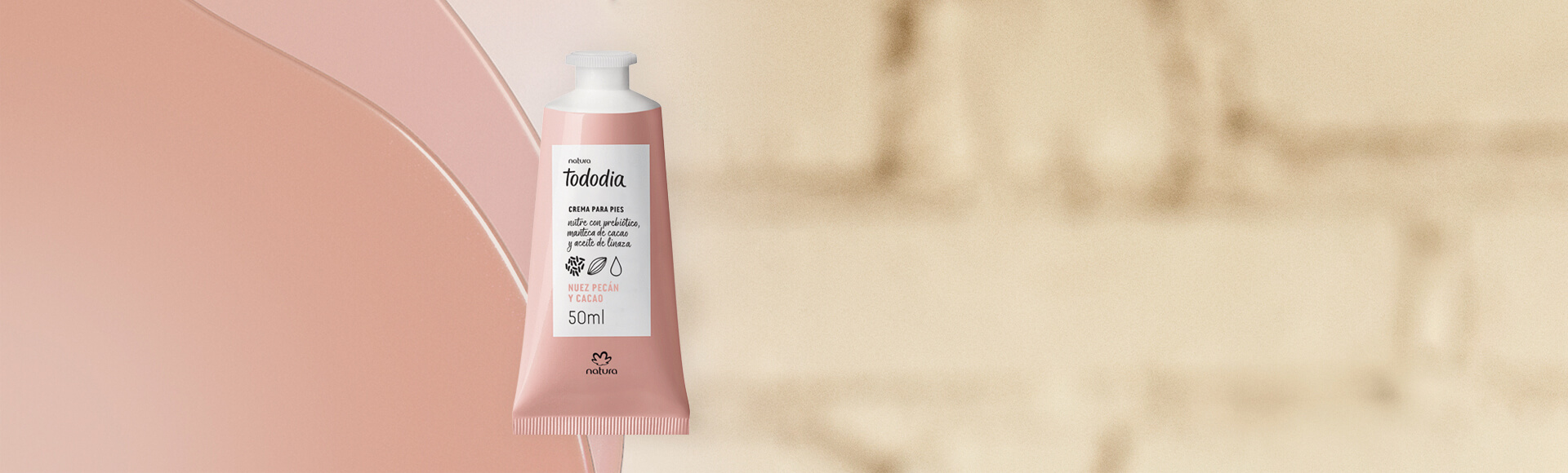 Crema Nutritiva para Pies Tododia Nuez Pecán y Cacao 50 ml