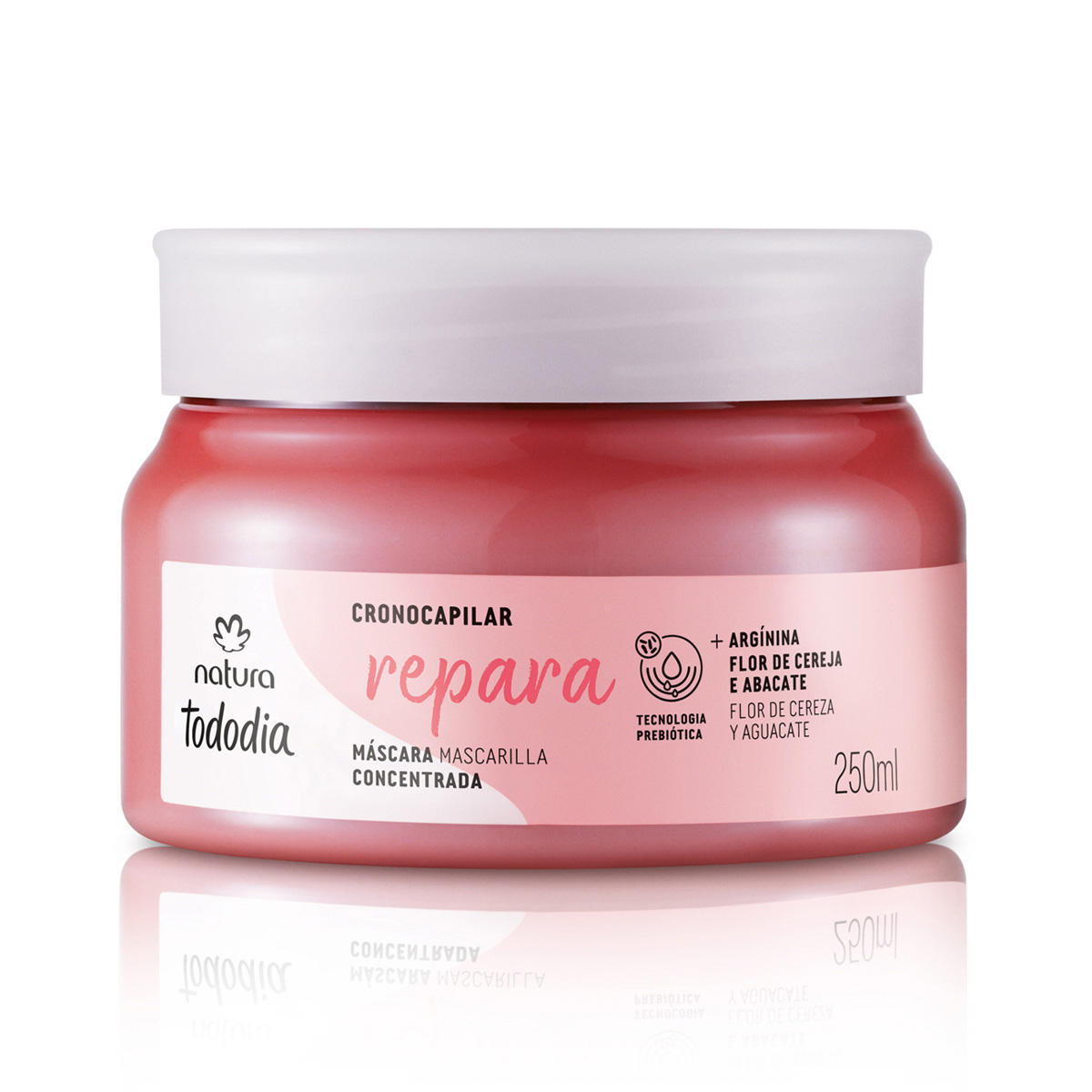 Máscara concentrada reparadora flor de cereza y palta Tododia 250 ml