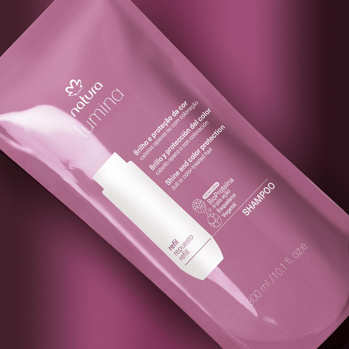 Repuesto Shampoo Lumina Revitalizante Cabellos Opacos o con Coloración 300 ml