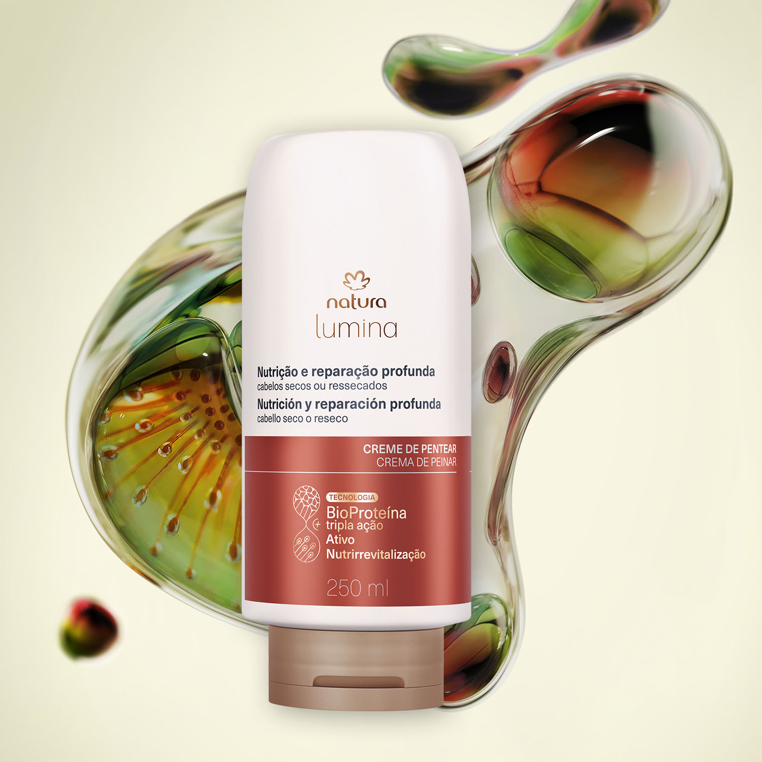 Crema para peinar Lumina Selladora de Cutículas Cabellos Secos o Resecos 250 ml