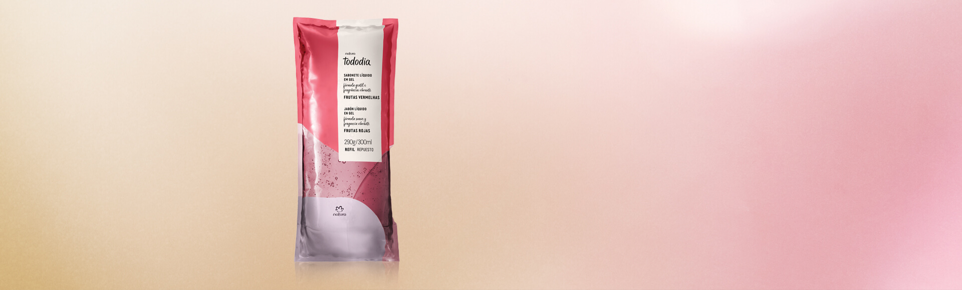 Repuesto Jabón Líquido Corporal Tododia Frutas Rojas 300 ml