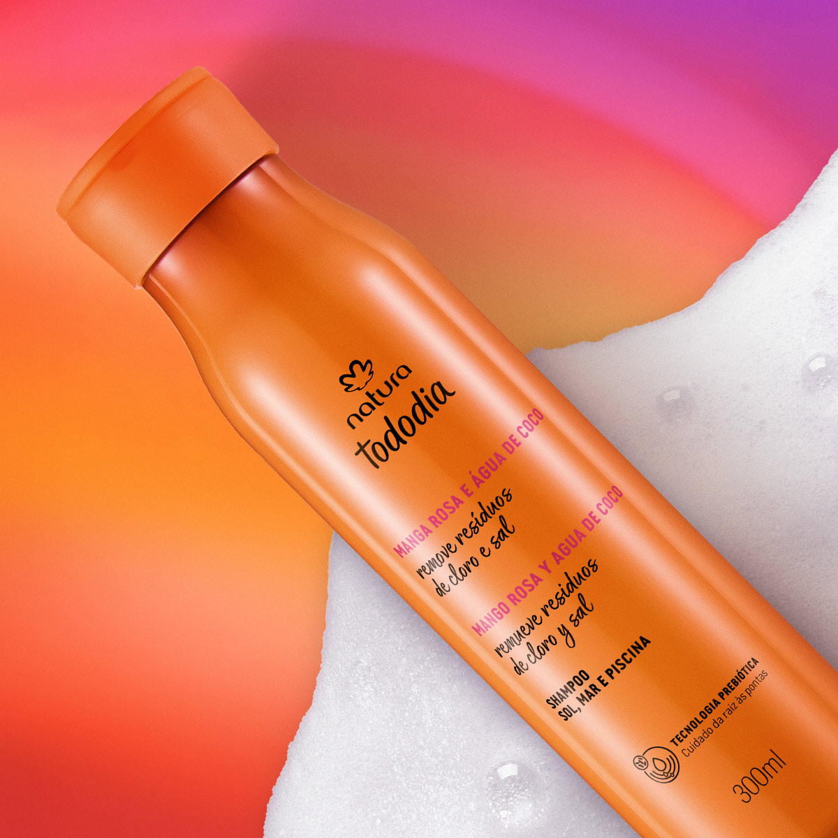 Shampoo Sol, Mar y Piscina Tododia Mango Rosa y Agua de Coco 300 ml