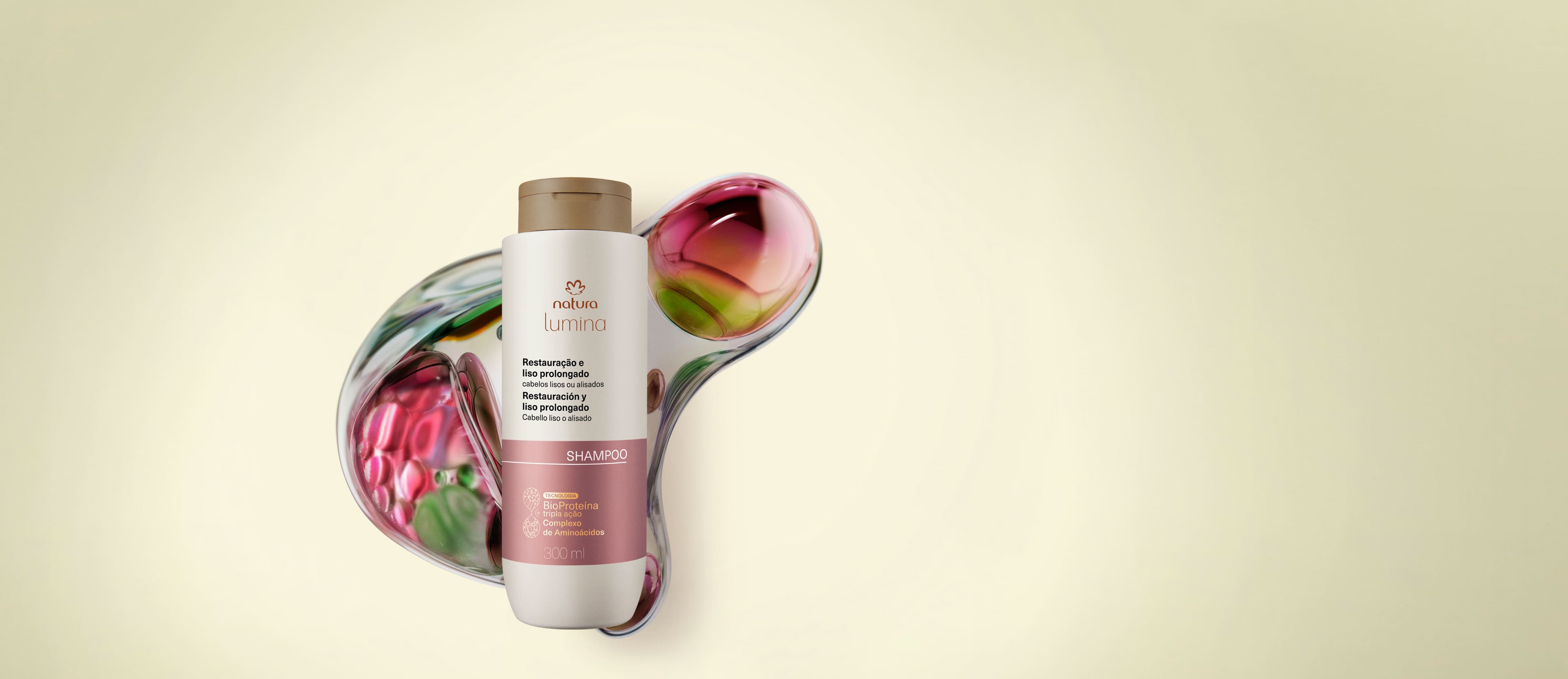 Shampoo Lumina Restauración y Liso Prolongado 300 ml