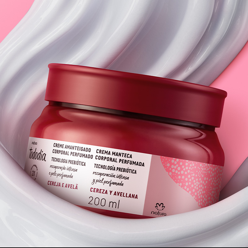 Manteca Hidratante Corporal Tododia Cereza y Avellana 200 ml
