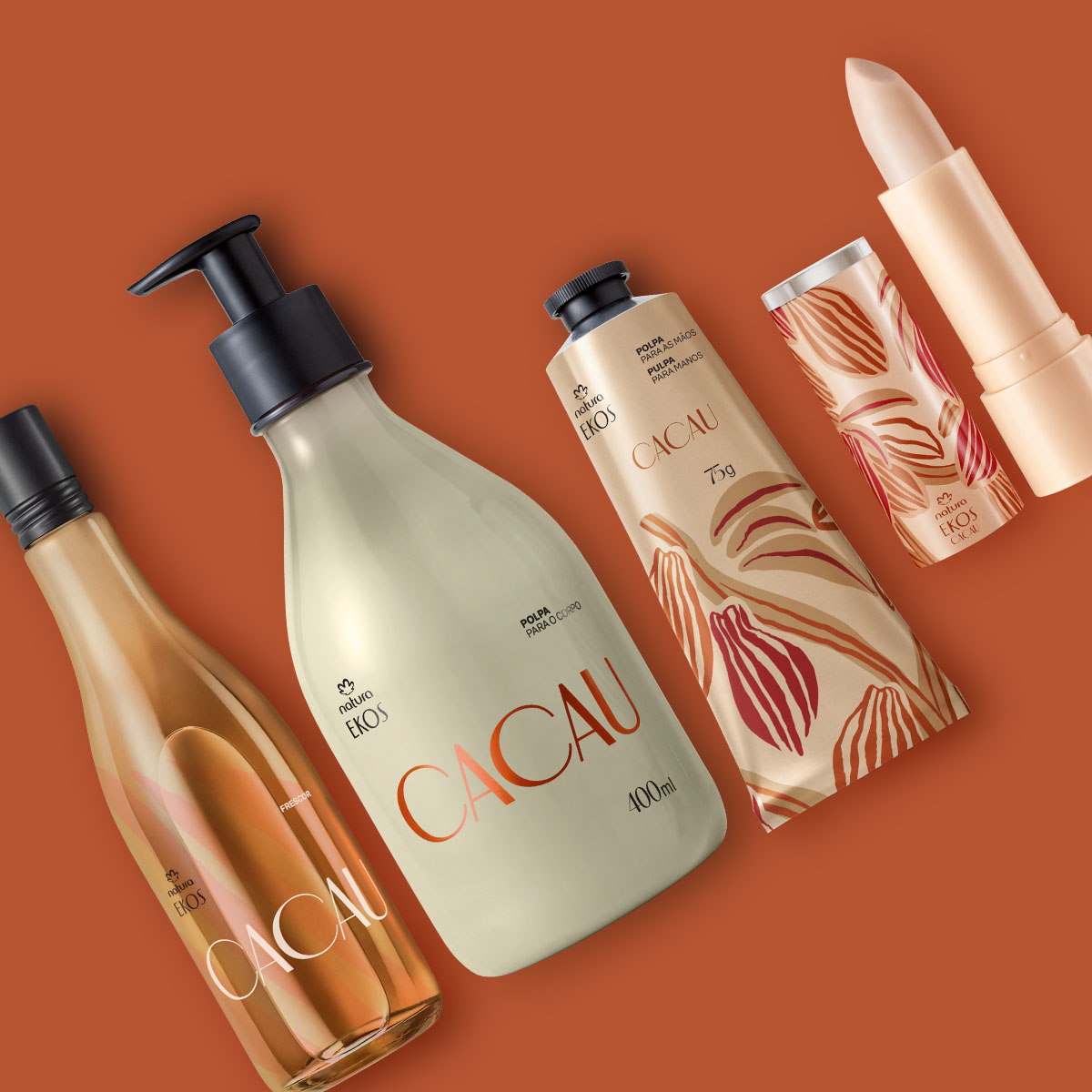 Kit Completo para Cuidados Diarios, Manos y Labios Ekos Cacao