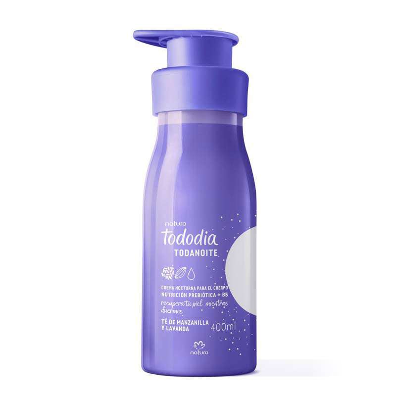 Crema hidratante nocturna te de manzanilla y lavanda Tododia 400 ml