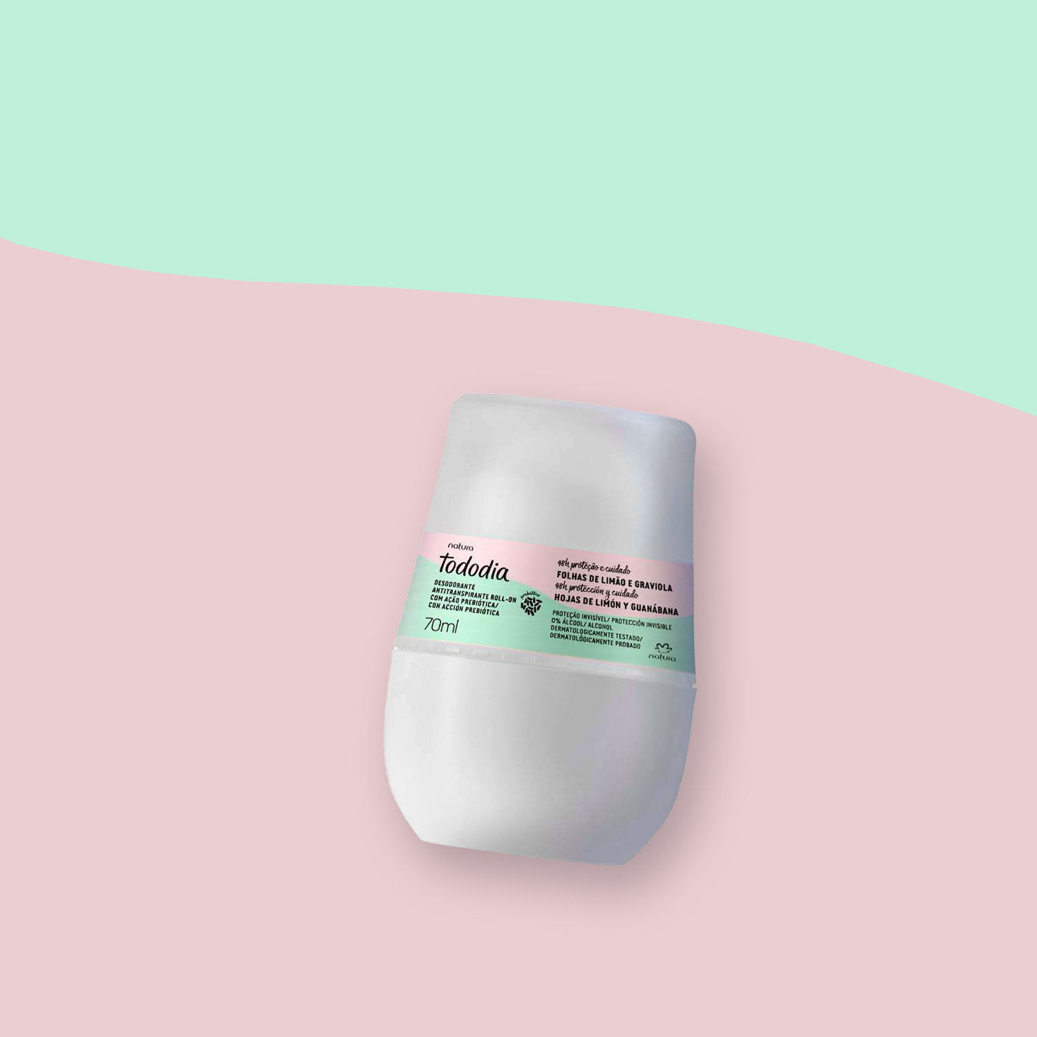 Desodorante Roll On Antitranspirante Prebiótico Tododia Hojas de Limón y Guanábana 70 ml