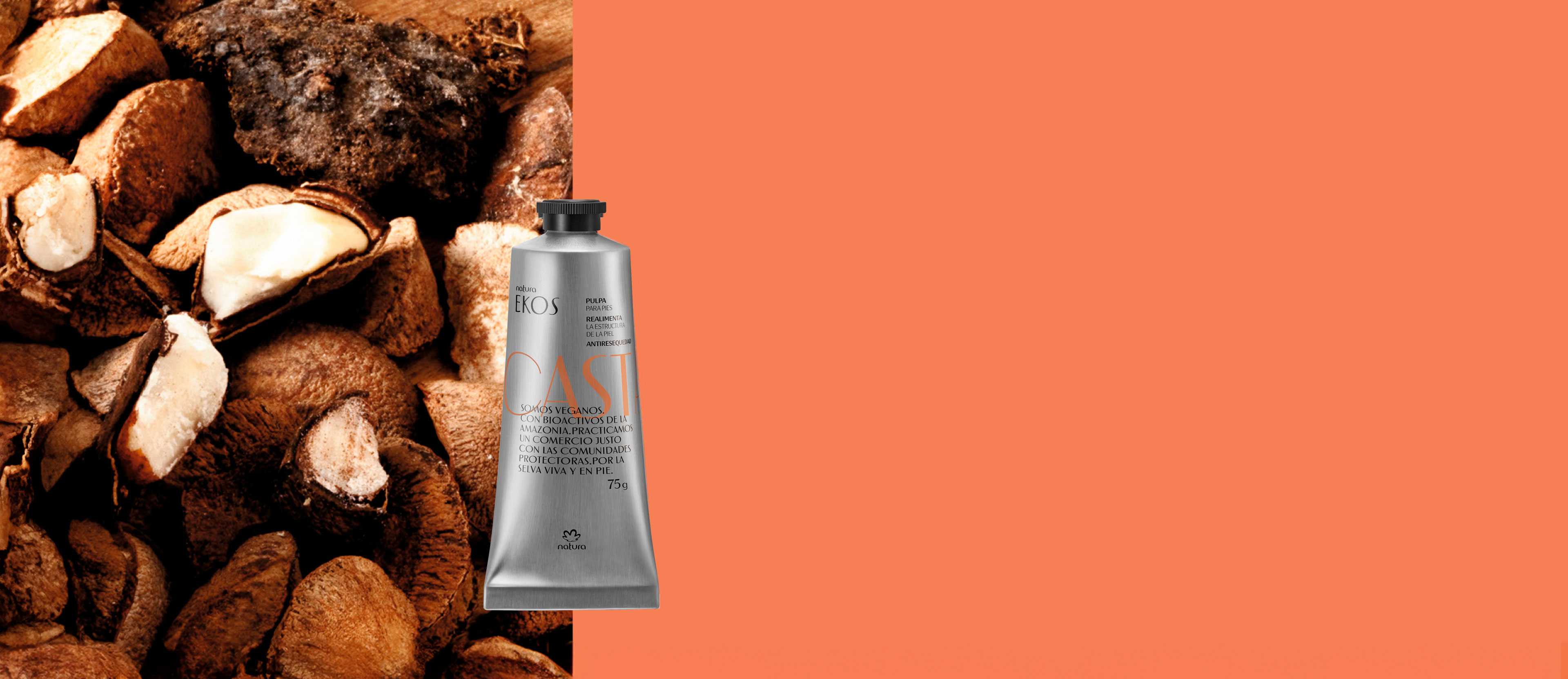 Crema Hidratante para Pies Ekos Castaña 75 g