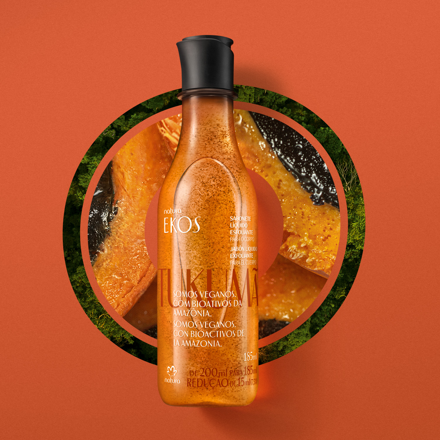 Jabón Líquido Exfoliante para el Cuerpo Ekos Tukumá 185 ml