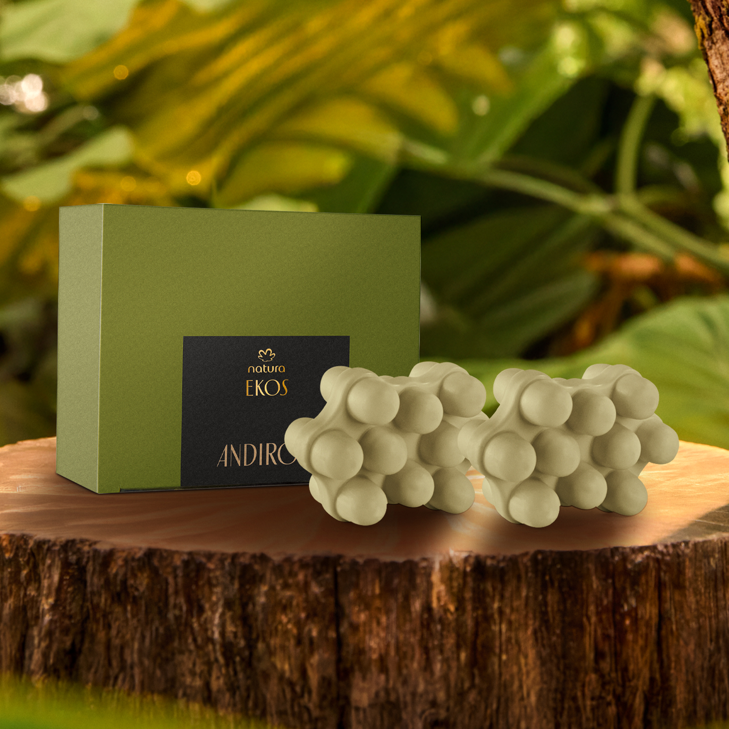 Jabones en Barra Masajeadores Ekos Andiroba 2 unidades de 100 g c/u