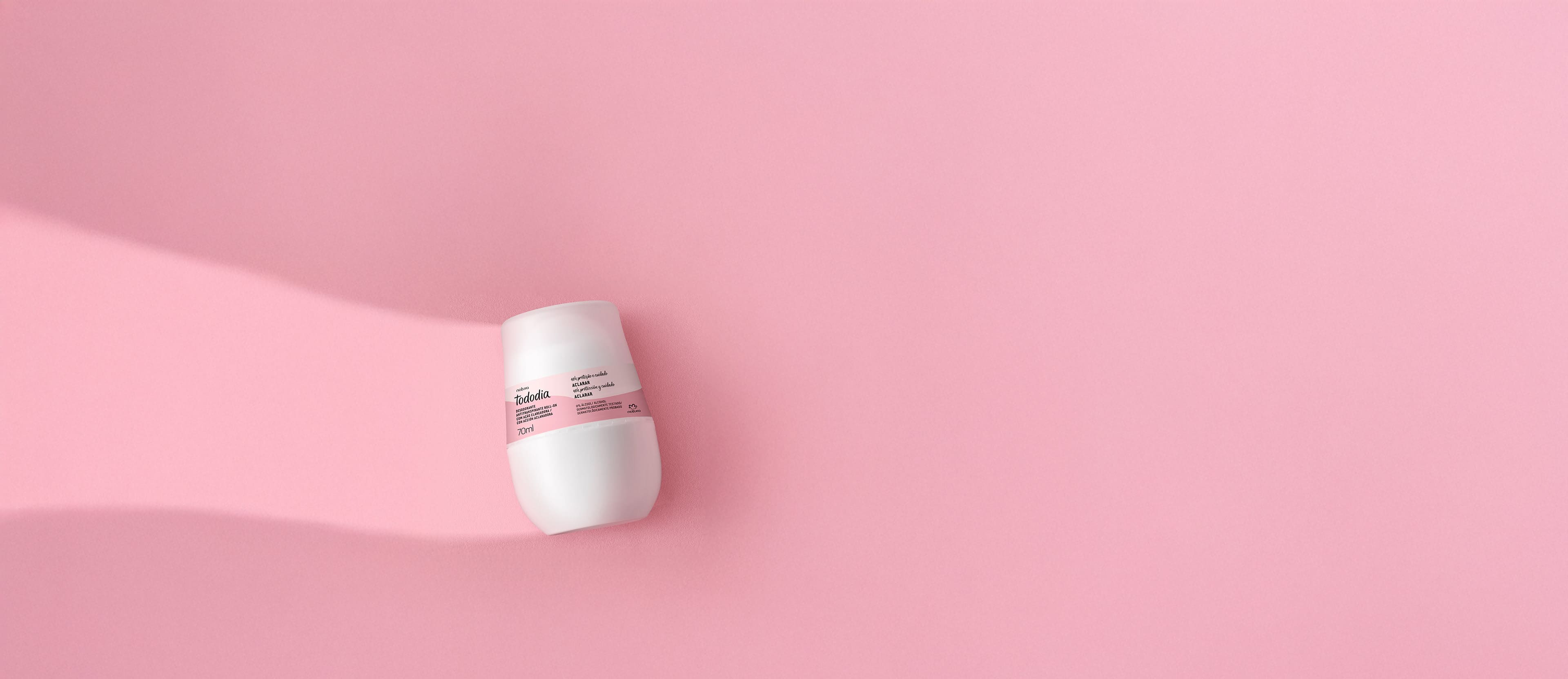 Desodorante Roll On Antitranspirante Tododia Aclarador 70 ml