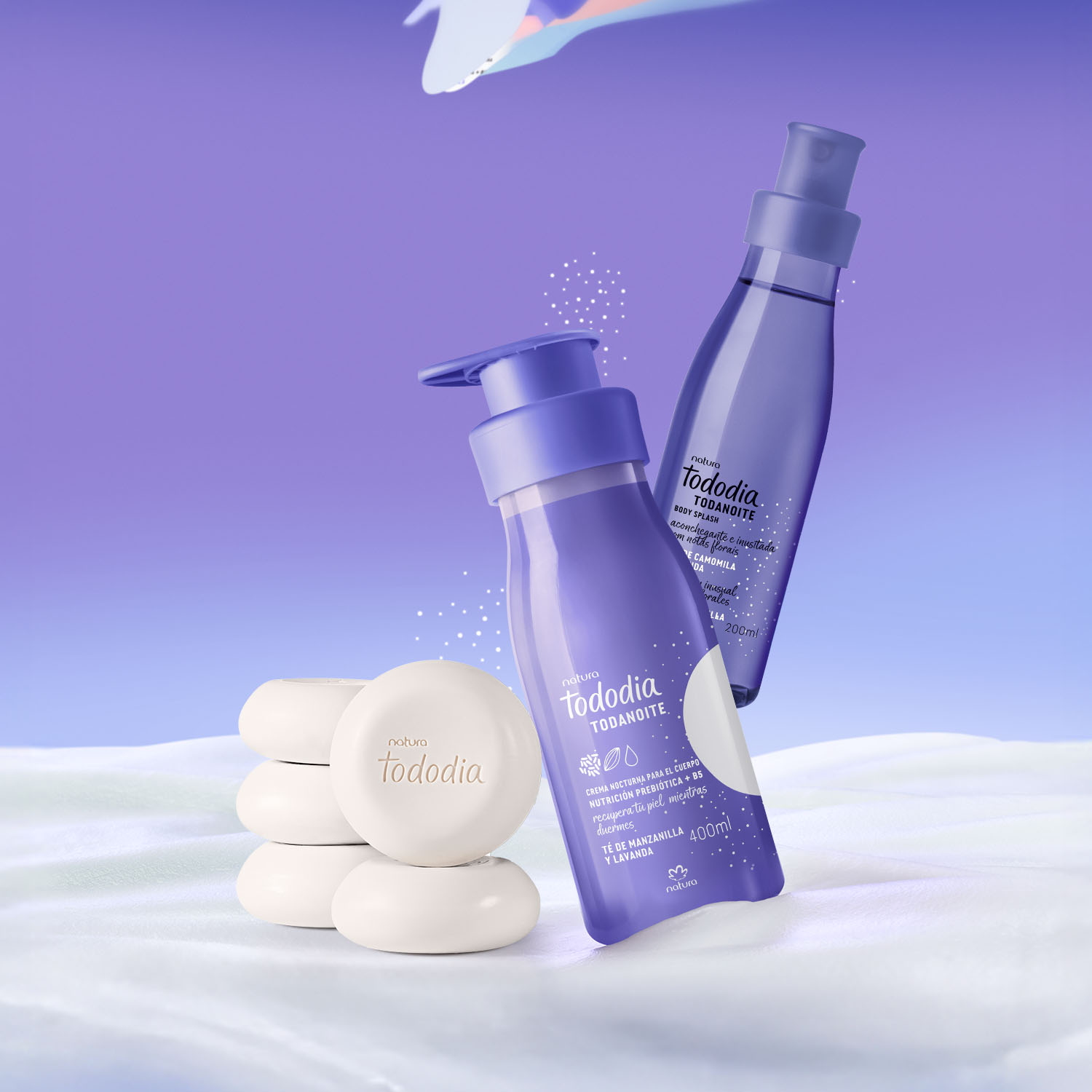 Kit Jabón, Hidratante y Body Splash Tododia Todanoite