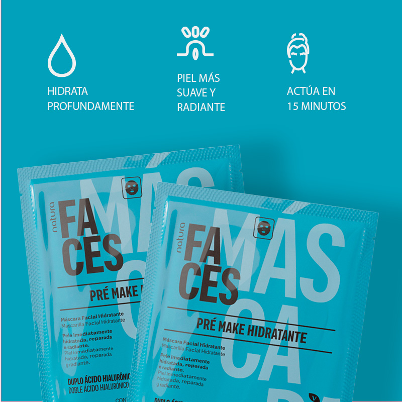 Máscara pre make up hidratante Faces 20 ml