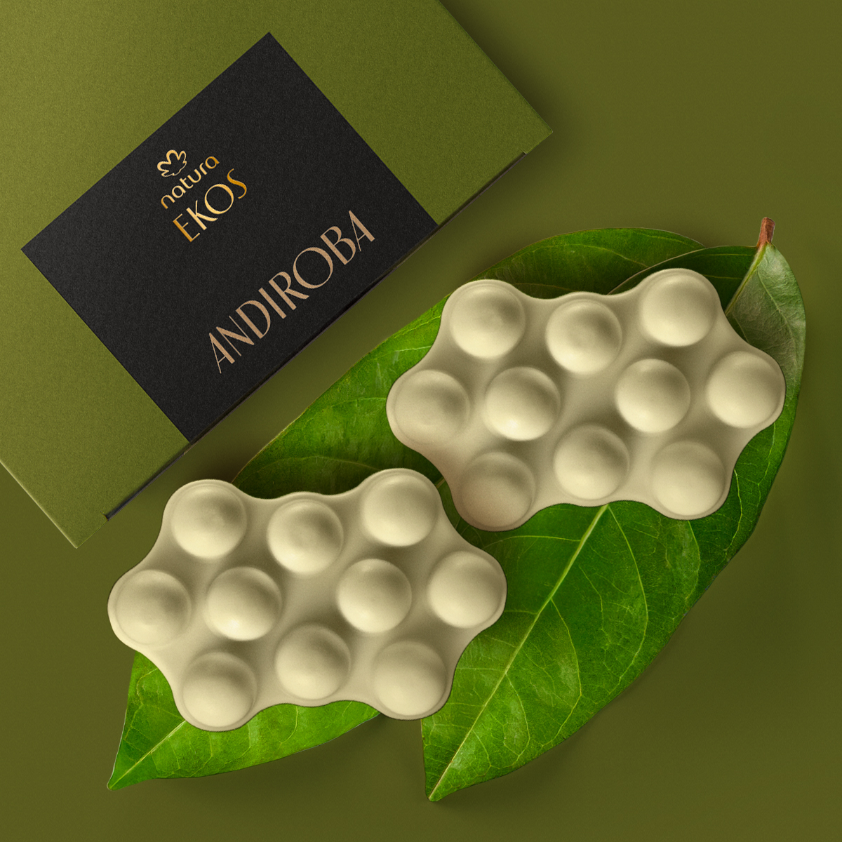 Jabones en Barra Masajeadores Ekos Andiroba 2 unidades de 100 g c/u