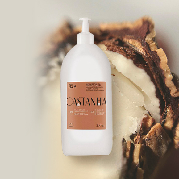 Repuesto Jabón Líquido para Manos Ekos Castaña 250 ml