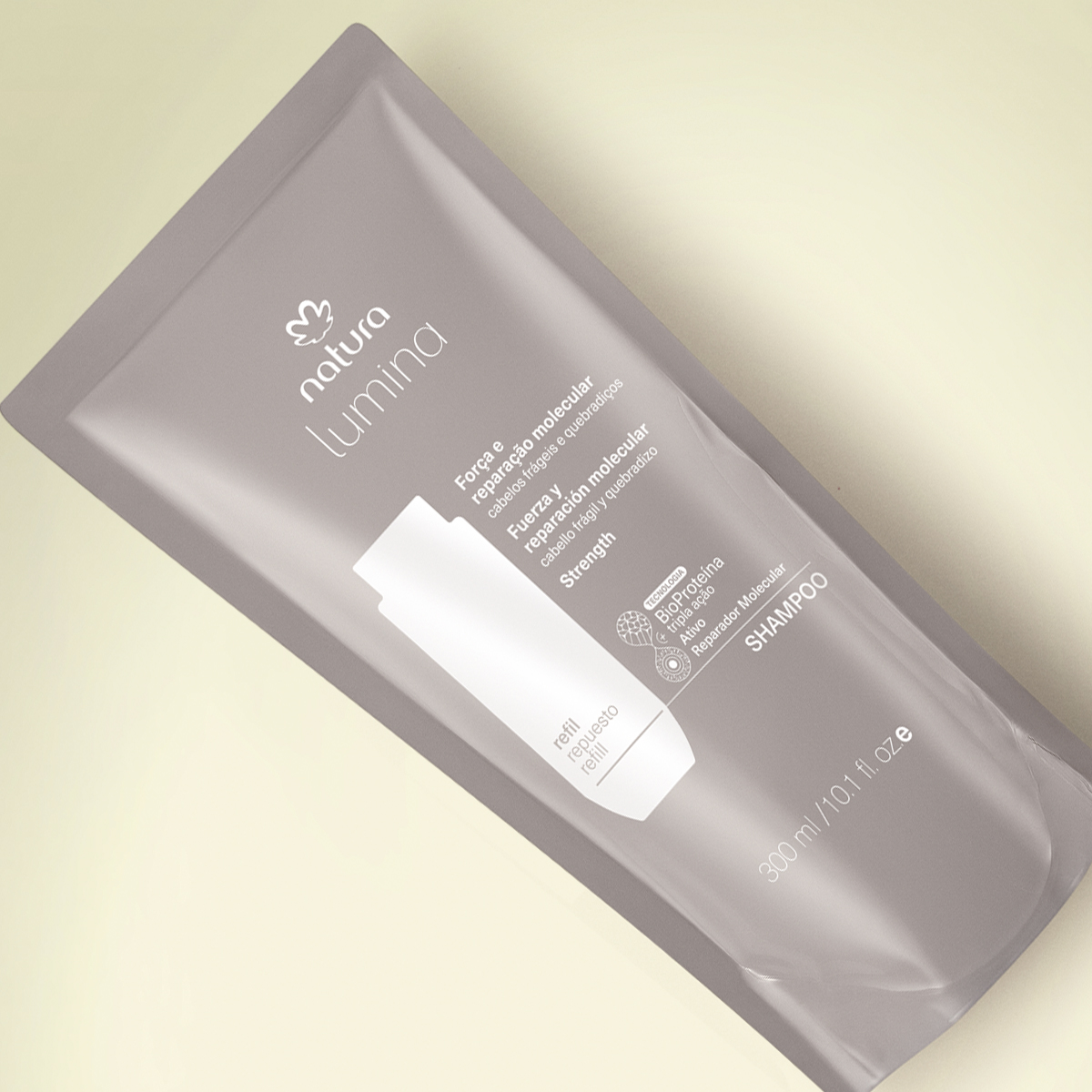 Repuesto Shampoo Fuerza y Reparación Molecular Lumina 300ml