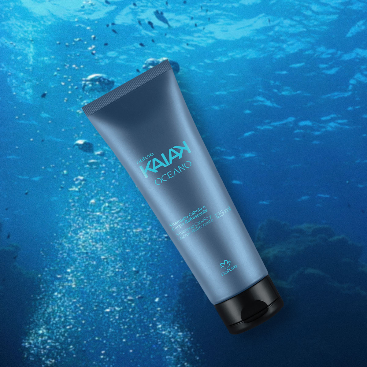 Shampoo Cabello y Cuerpo Kaiak Oceano Masculino 125 ml