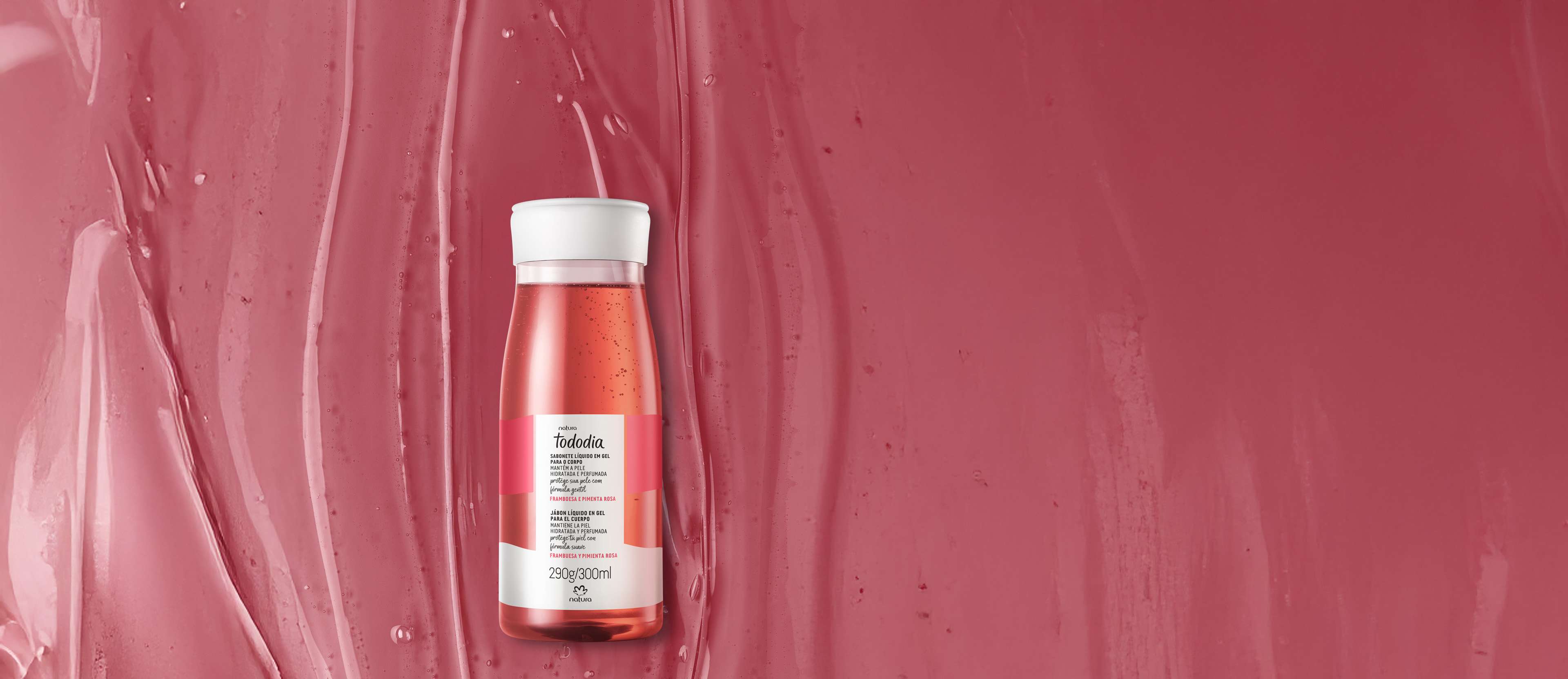 Jabón Líquido Corporal Tododia Frambuesa y Pimienta Rosa 300 ml