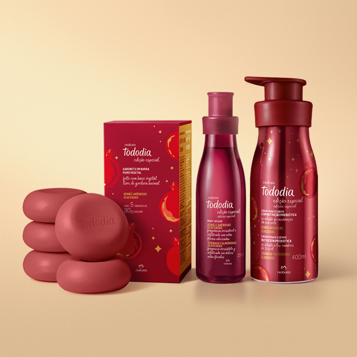 Presente Natura Tododia Romã e Amêndoas Glaceadas (3 produtos)