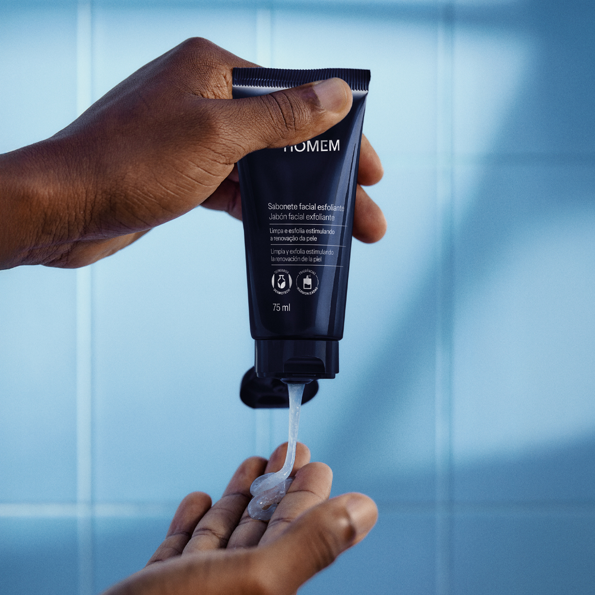 Sabonete Facial Esfoliante Natura Homem