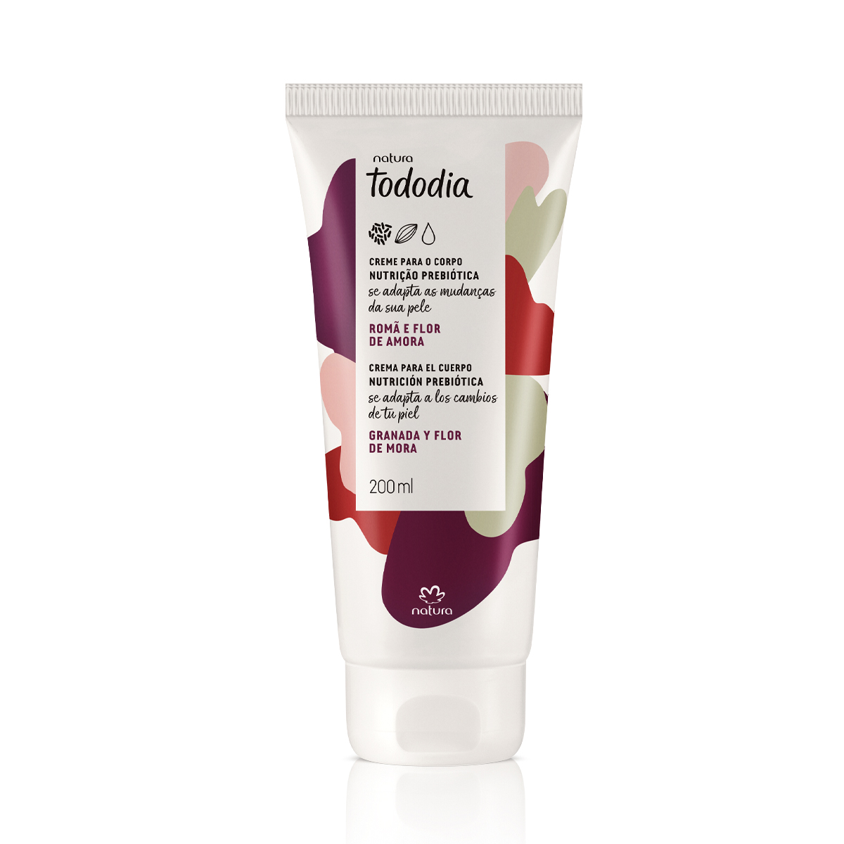 Creme Desodorante Nutritivo para o Corpo Tododia Romã e Flor de Amora 200 ml