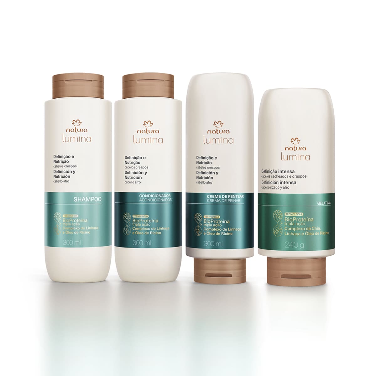 Kit Lumina para Cabelos Crespos (4 produtos)