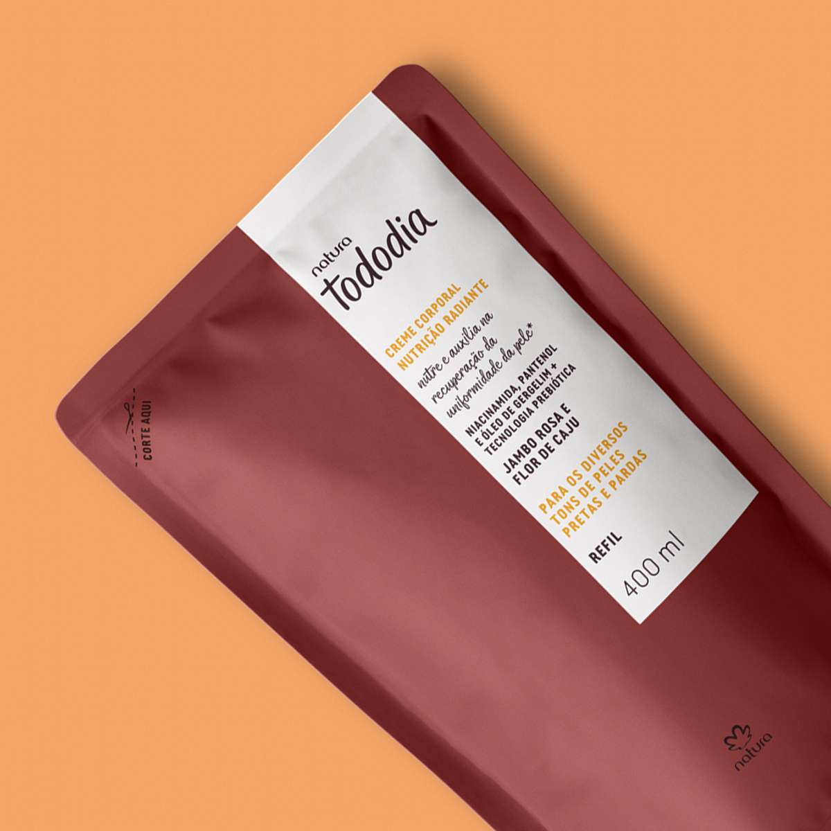 Refil Creme Corporal Nutrição Radiante Tododia Jambo Rosa e Flor de Caju