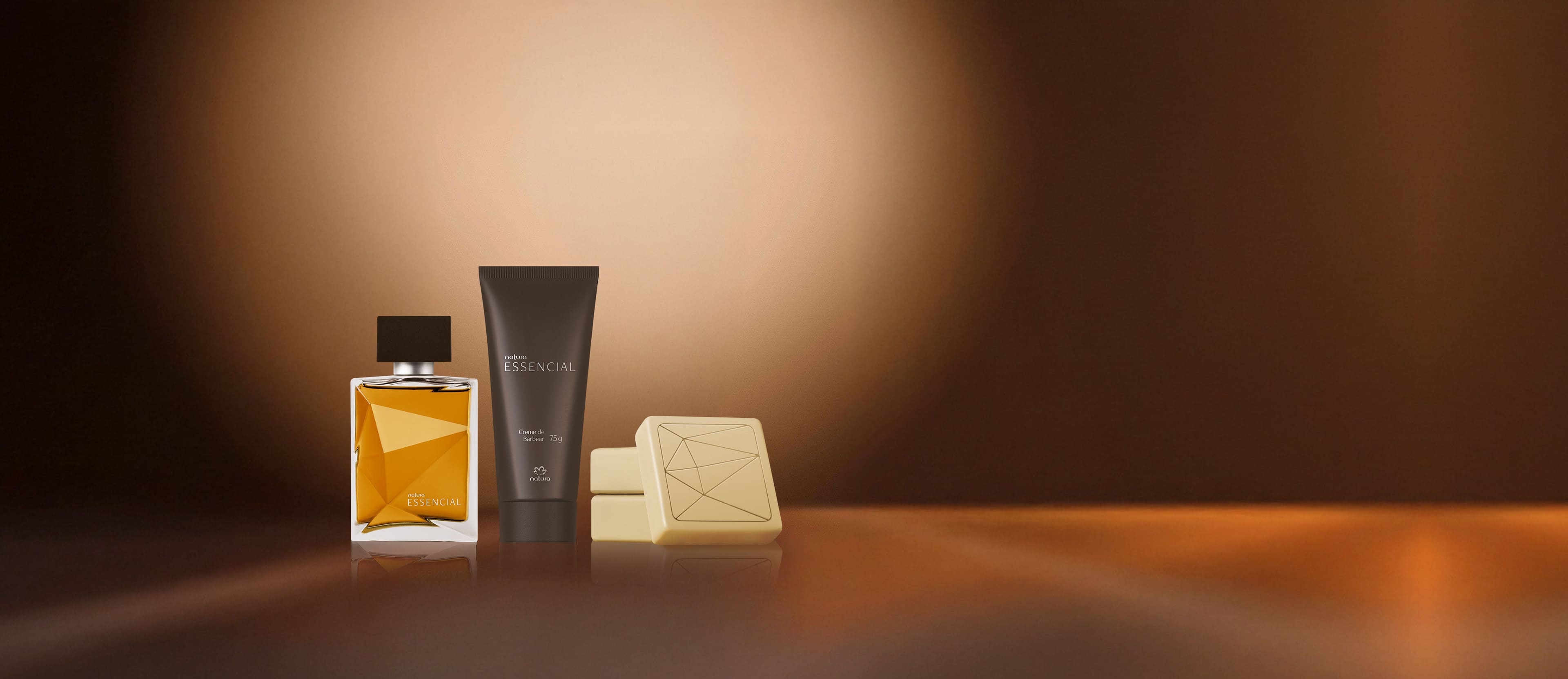 Kit Essencial Masculino, Sabonete em Barra e Creme de Barbear (3 produtos)