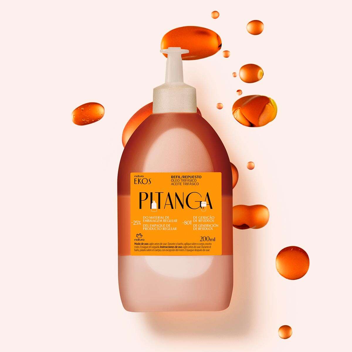 Refil Óleo Trifásico Desodorante Corporal Ekos Pitanga