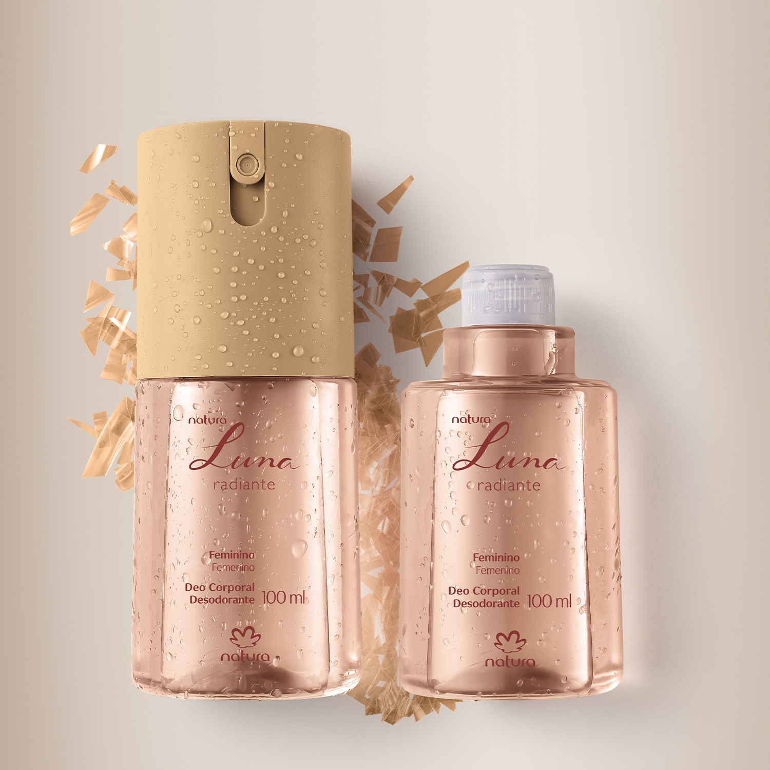Kit Desodorante Corporal Luna Radiante com Refil (2 produtos)