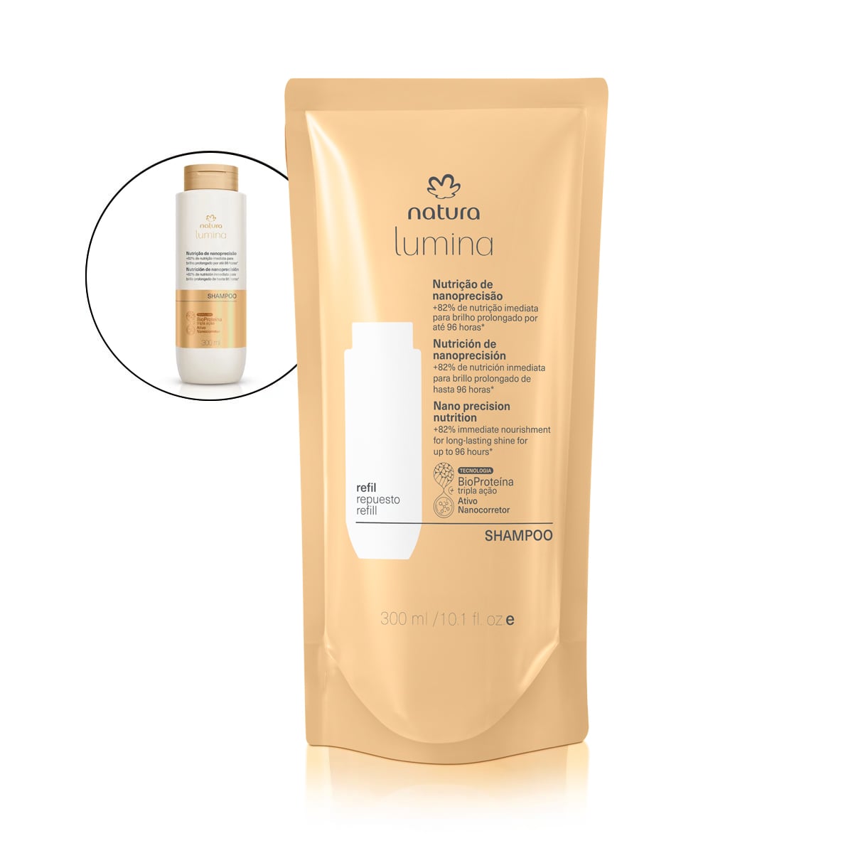 Refil Shampoo Lumina Nutrição de Nanoprecisão