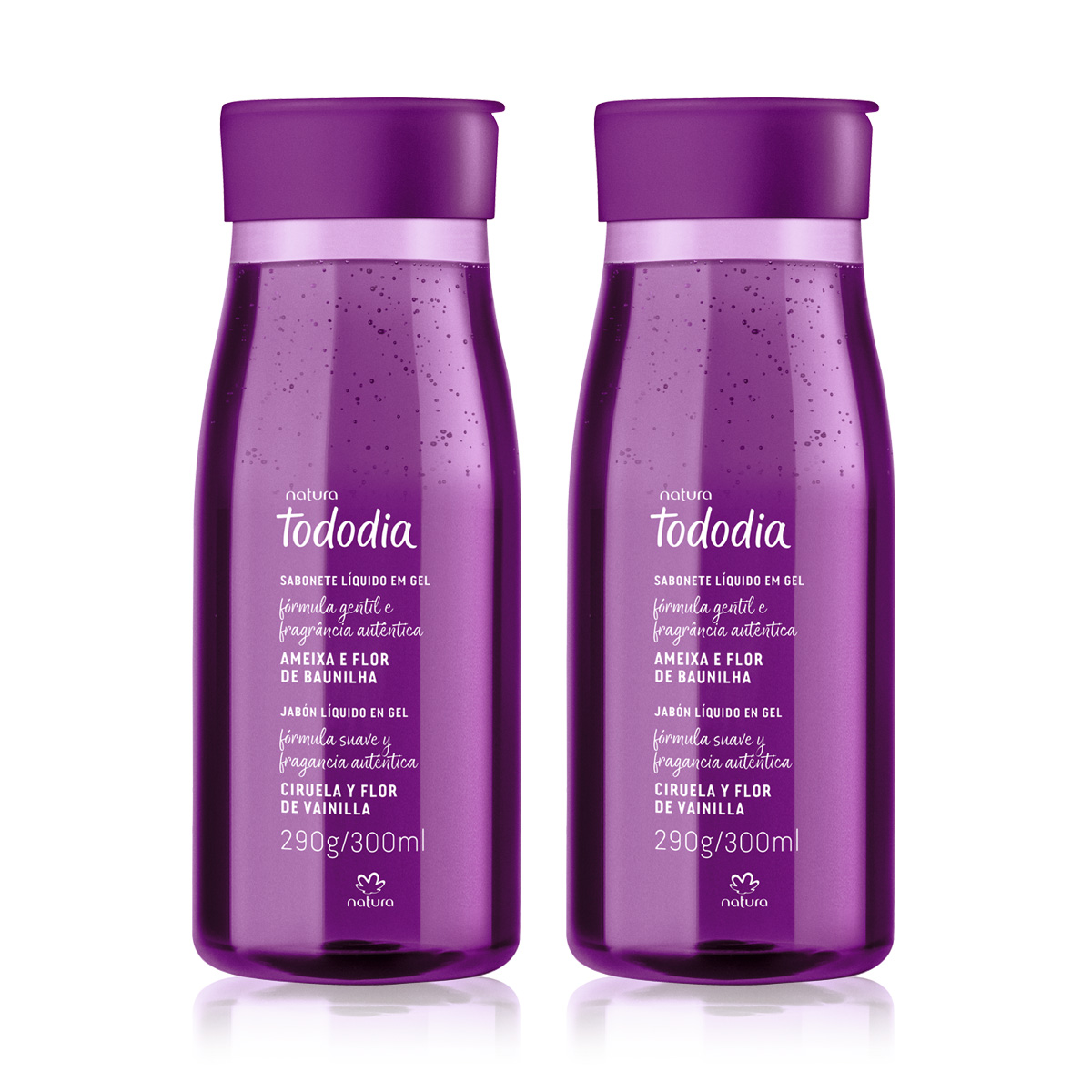 Kit Sabonete Líquido Tododia Ameixa e Flor de Baunilha (2 produtos)