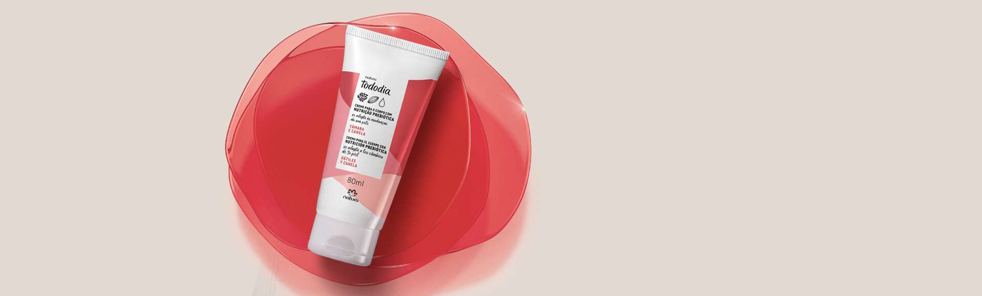 Creme Desodorante Nutritivo para o Corpo Tododia Tâmara e Canela 80 ml