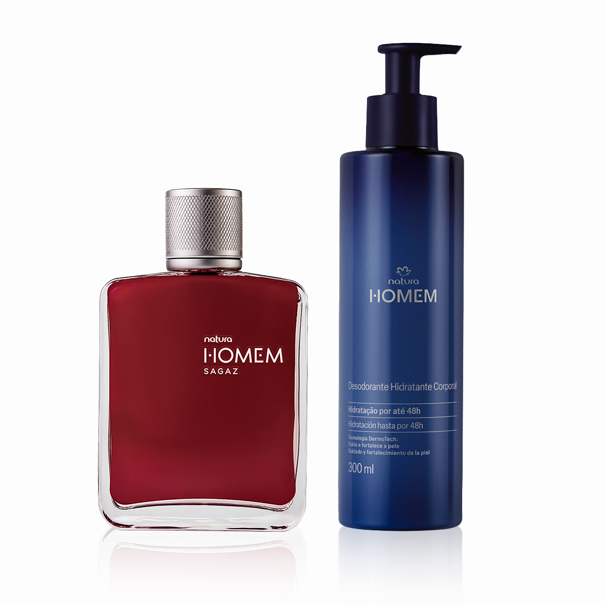 Kit Natura Homem Sagaz e Hidratante Corporal (2 produtos) Kit Natura Homem Sagaz e Hidratante Corporal (2 produtos)