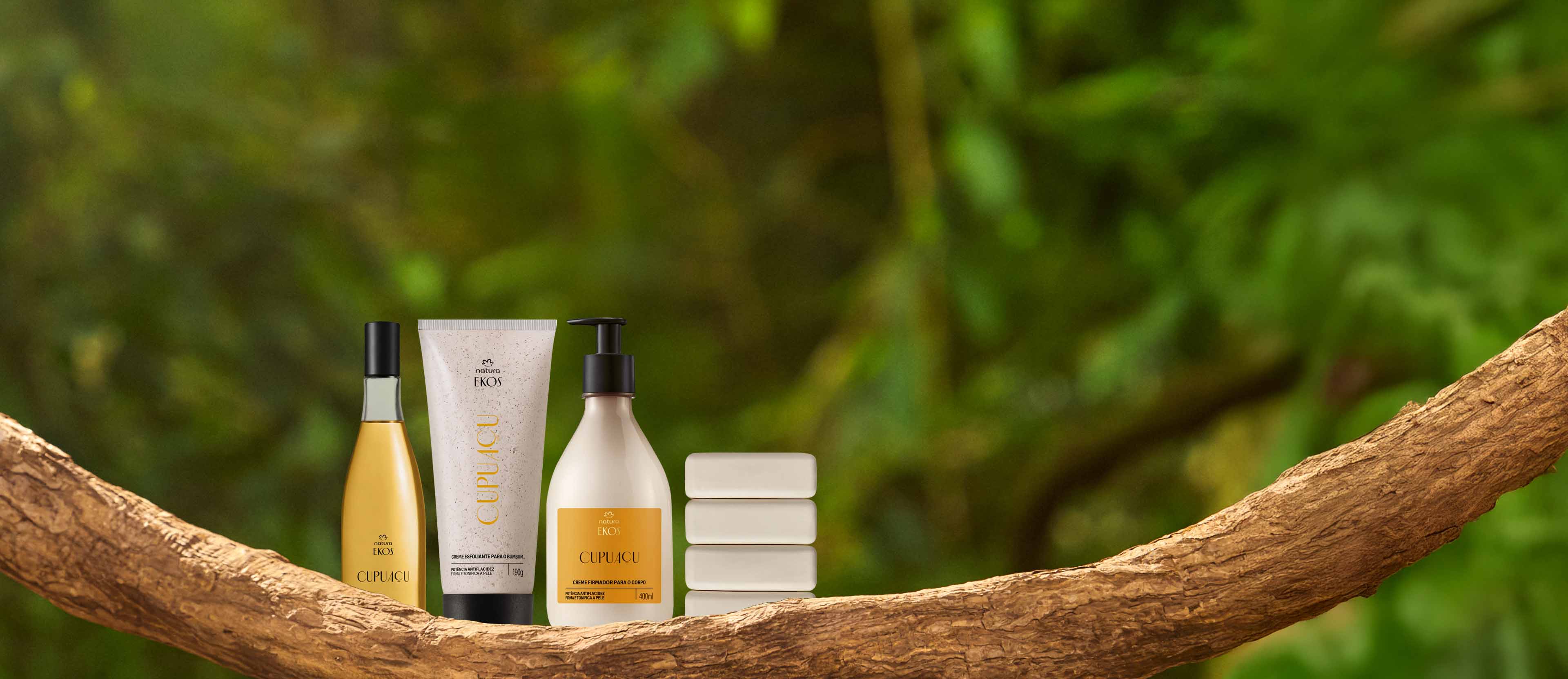 Kit Ekos Cupuaçu Hidratante, Esfoliante, Sabonete e Frescor