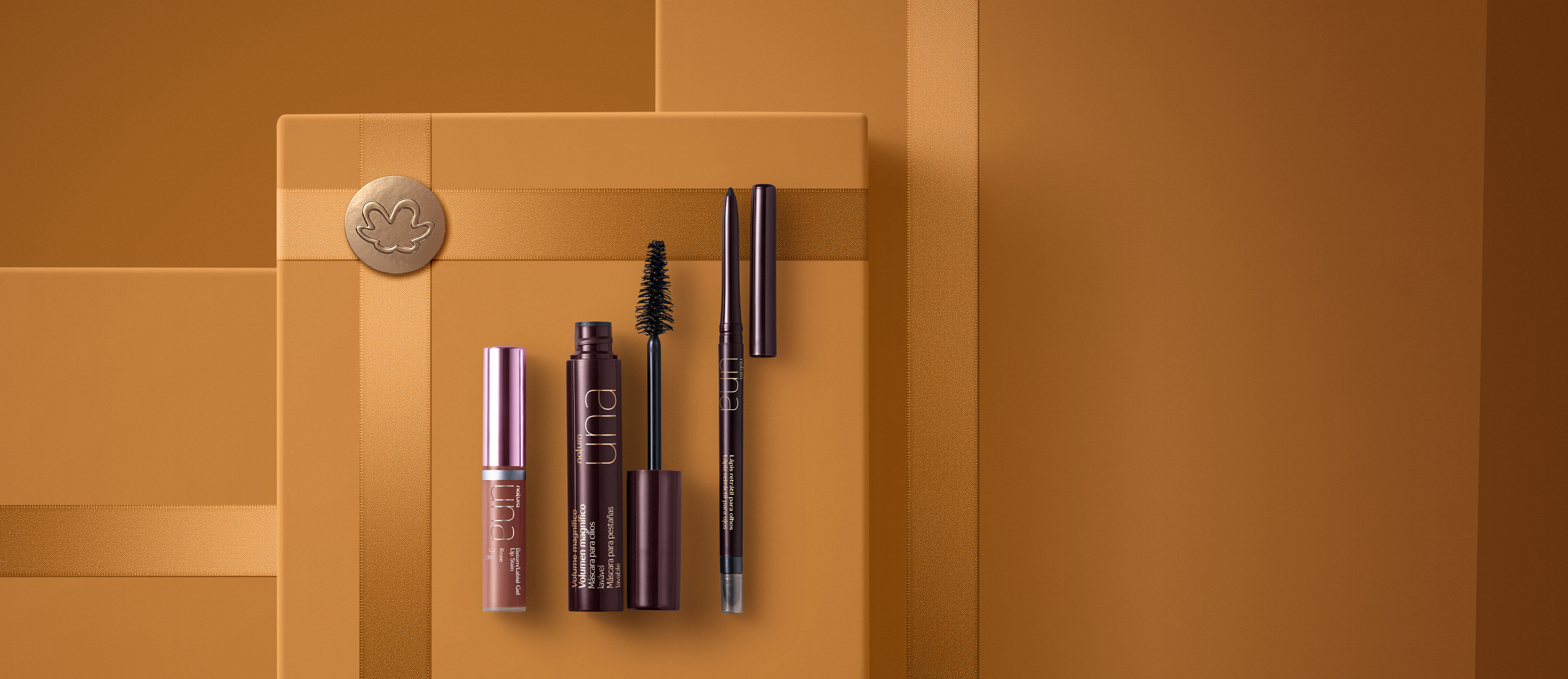 Presente Natura Una Look Lipstain Rosê (3 produtos)