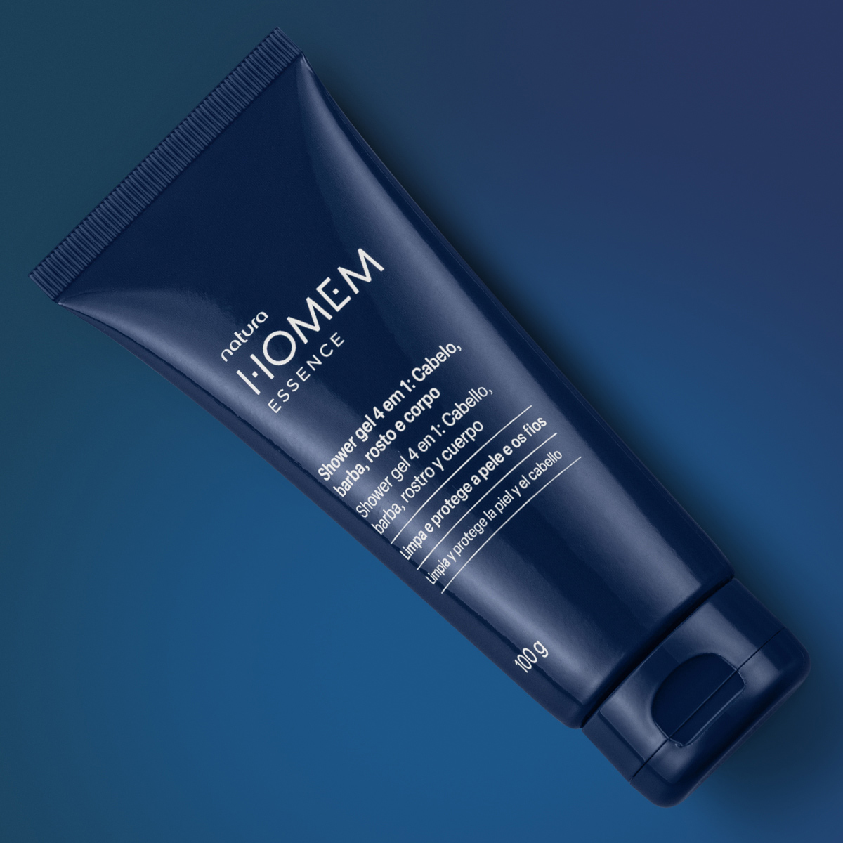 Shower Gel 4 em 1 Cabelo, Barba, Rosto e Corpo Natura Homem Essence