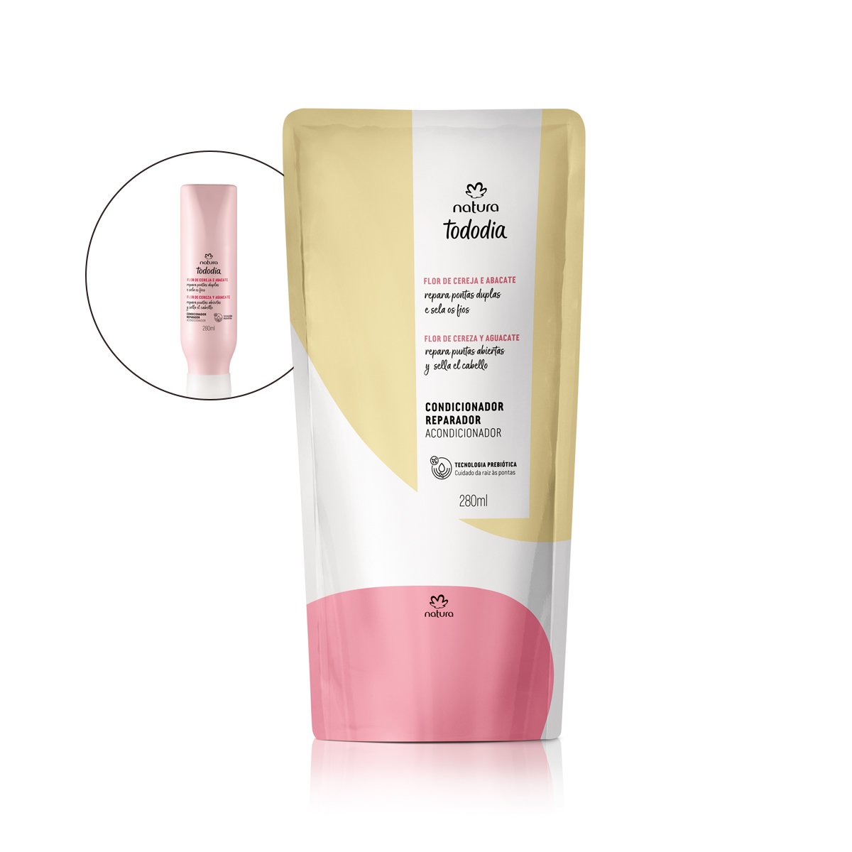 Refil Condicionador Reparador Tododia Flor de Cereja e Abacate