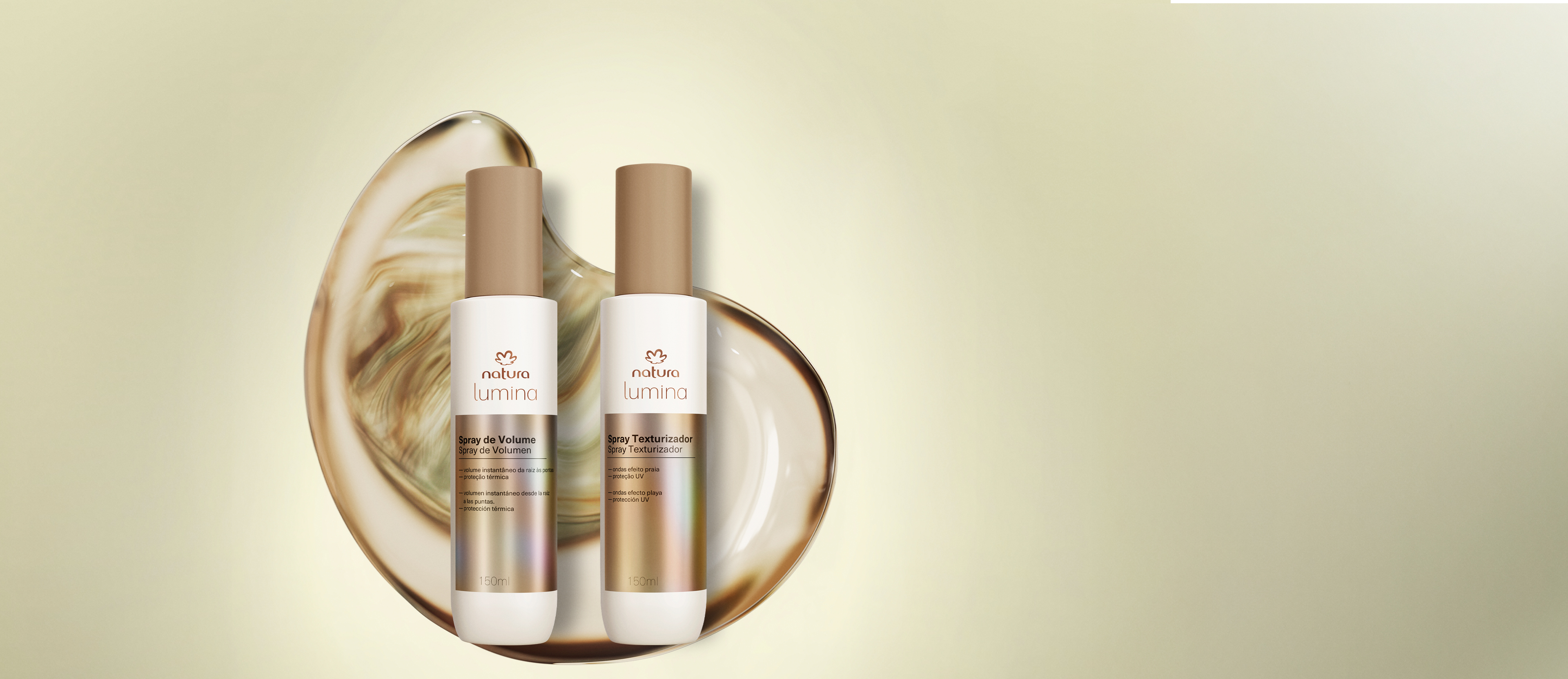 Kit Spray de Volume e Spray Texturizador para Finalização Lumina (2 produtos)