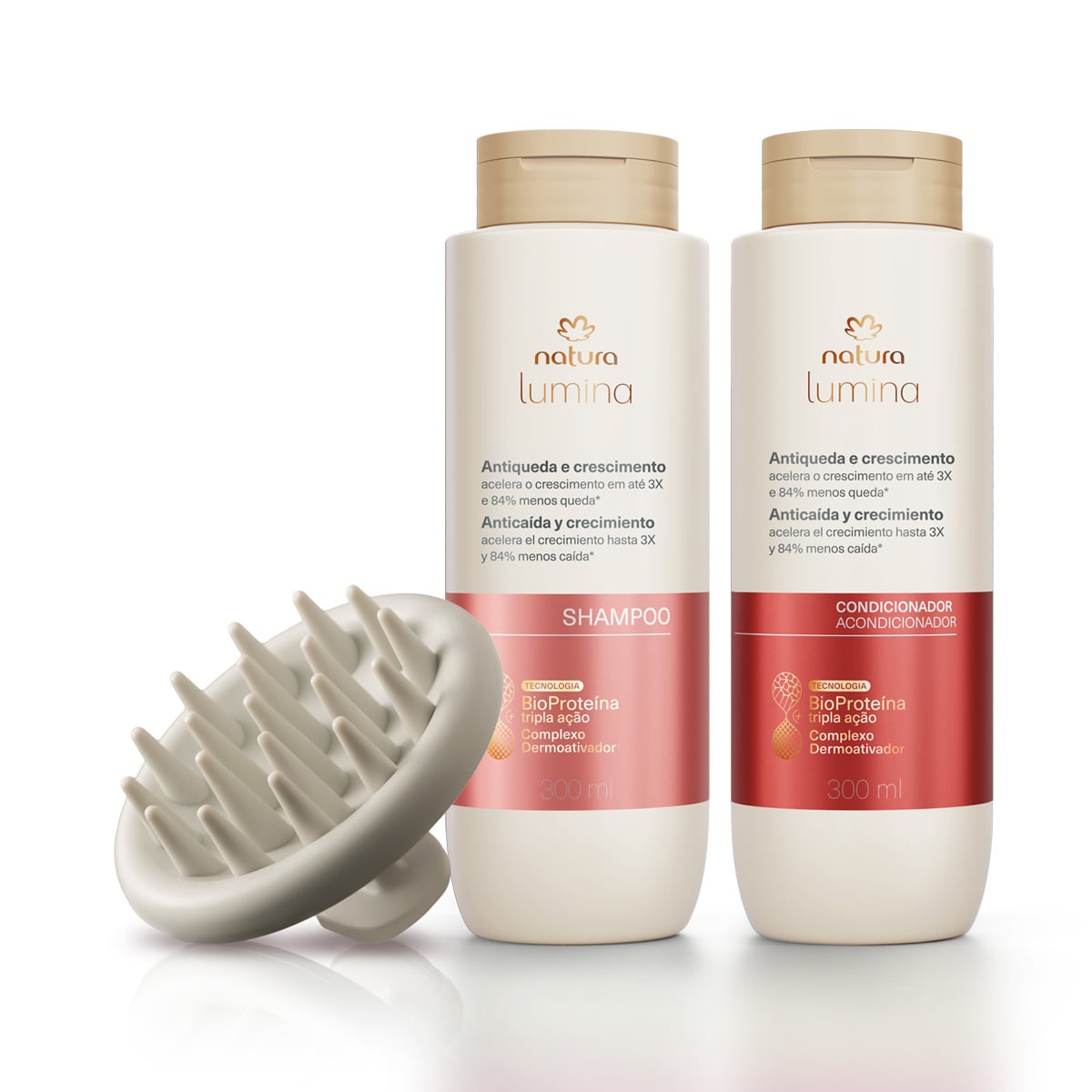 Kit Lumina Antiqueda com Massageador (3 produtos)