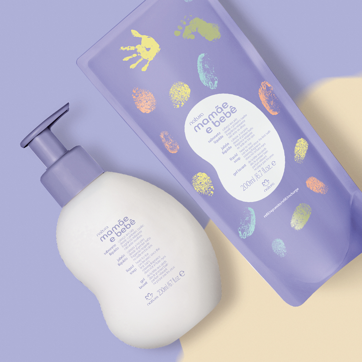 Kit Sabonete Líquido Relaxante Mamãe e Bebê com Refil (2 produtos)