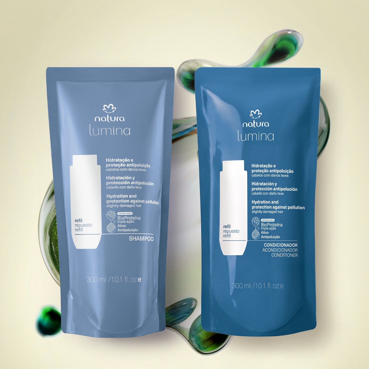 Kit Refis Shampoo e Condicionador Lumina Hidratação e Proteção Antipoluição (2 produtos)