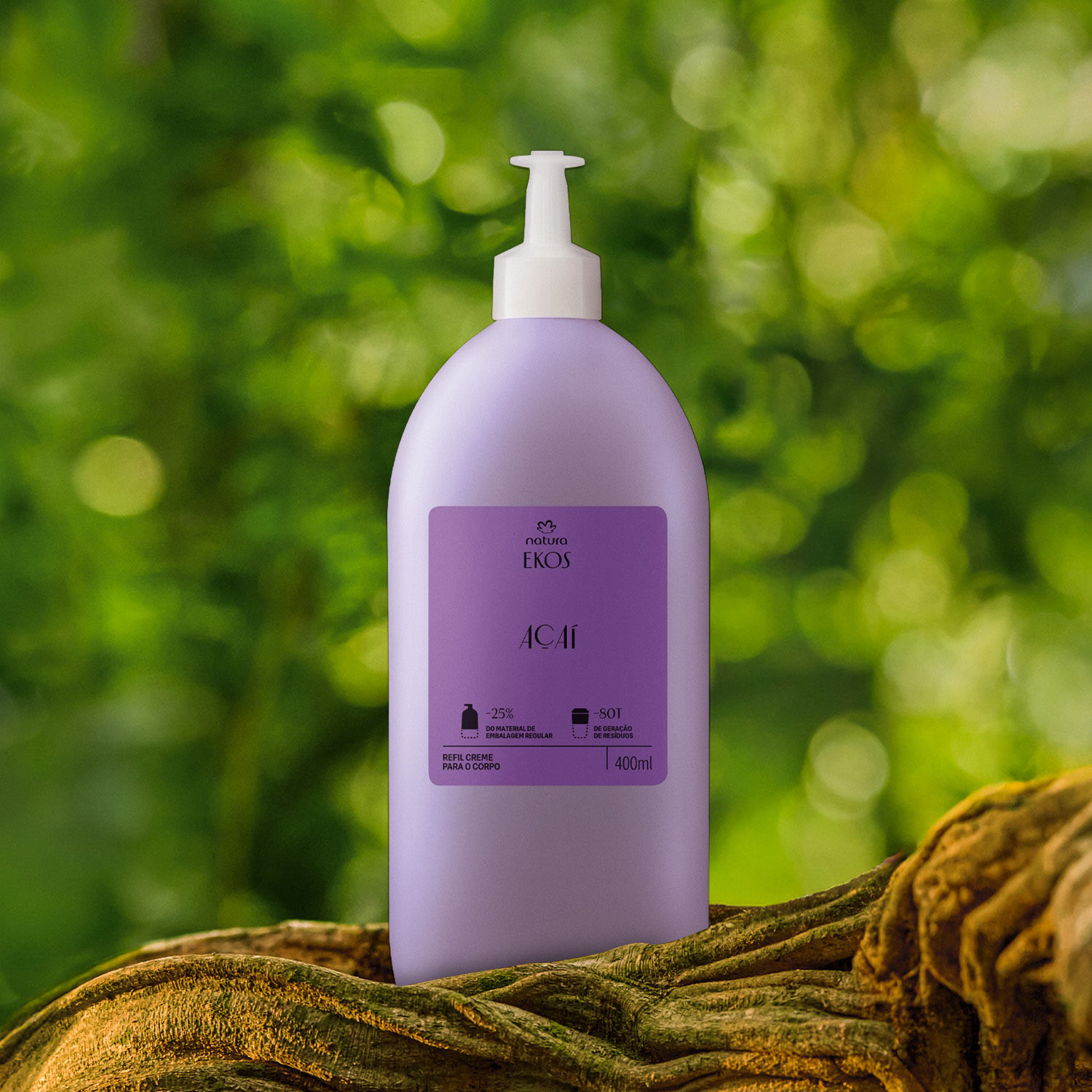 Refil Creme Desodorante Hidratante para o Corpo Ekos Açaí