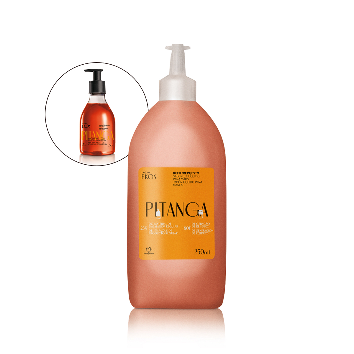 Refil Sabonete Líquido para Mãos Ekos Pitanga 250 ml Refil Sabonete Líquido para Mãos Ekos Pitanga 250 ml
