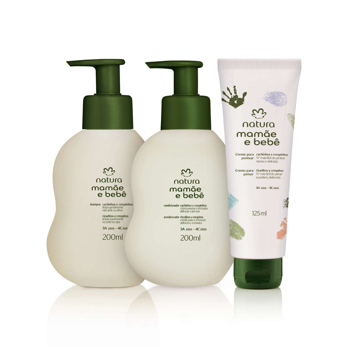 Kit Mamãe e Bebê Cachinhos e Crespinhos (3 produtos)