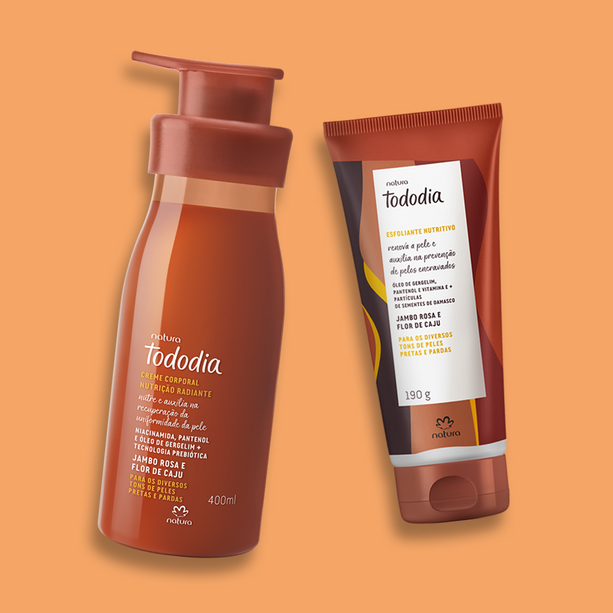Kit Tododia Jambo Rosa e Flor de Caju com Esfoliante e Hidratante (2 produtos)