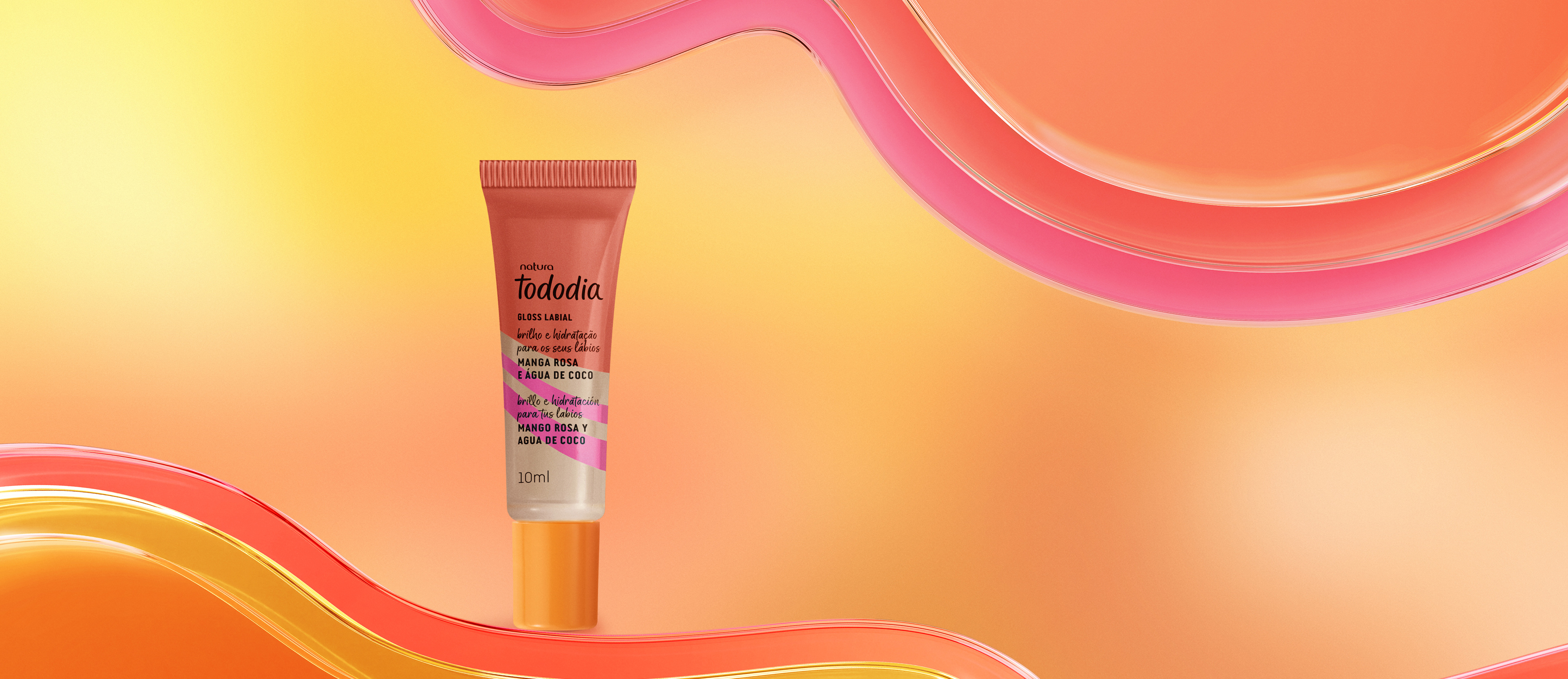 Gloss Labial Tododia Manga Rosa e Água de Coco 10 ml