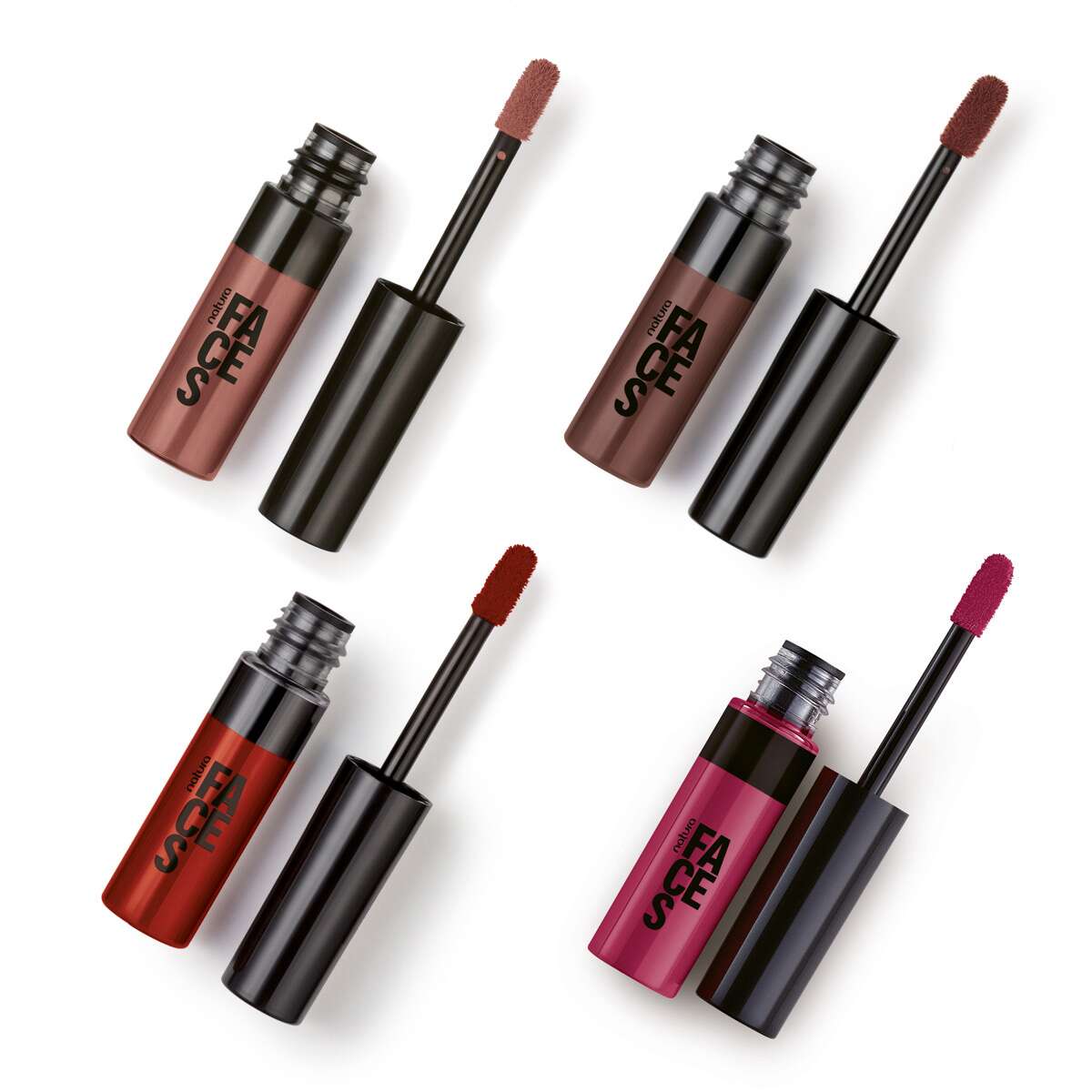 Conjunto Batom Matte Longa Duracao Faces 4 Un De 55 Ml