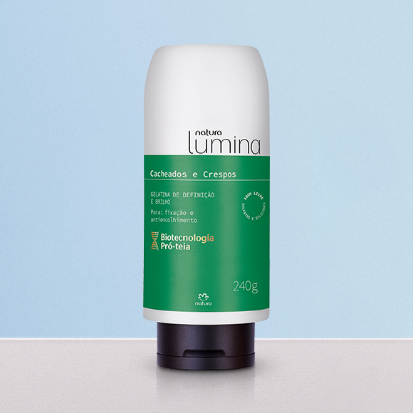 Gelatina de Definição e Brilho Para Cabelos Cacheados e Crespos Lumina